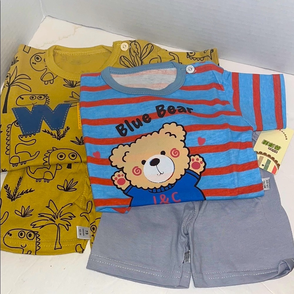 Pair of Kids Sets-Blue and Yellow